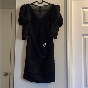 Black Puff Sleeve Dress